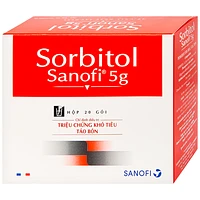 Sorbitol Sanofi 5g dạng thuốc bột dùng để điều trị các triệu chứng như táo bón và khó tiêu (20 gói x 5g)