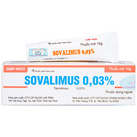 Sovalimus 0.03% Hadiphar thuốc mỡ trị viêm da (10g)