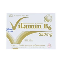 Vitamin B6 250mg Mekophar (10 vỉ x 10 viên) dùng để điều trị tình trạng thiếu hụt Vitamin B6.