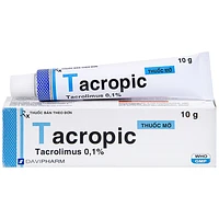 Thuốc mỡ Tacropic Tacrolimus 0,1% Davipharm dùng để điều trị chàm thể tạng (10g)