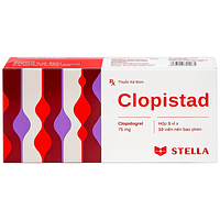 Clopistad 75mg phòng ngừa các biến cố do huyết khối động mạch hộp 3 vỉ x 10 viên