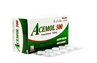 Acemol 500 mg thuốc giảm đau, hạ sốt hộp (10 vỉ x 10 viên)