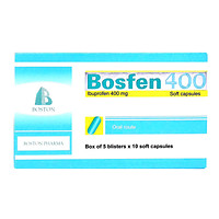 Viên nang Bosfen Boston 400mg giảm đau, hạ sốt, chống viêm (5 vỉ x 10 viên)