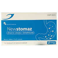 Newstomaz 60mg/300mg làm giảm triệu chứng đau và đầy hơi ở đường tiêu hóa hộp 3 vỉ x 10 viên