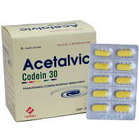 ACETALVIC-CODEIN 500mg/30mg dùng để giảm đau trong trường hợp đau nặng (hộp 100 viên)