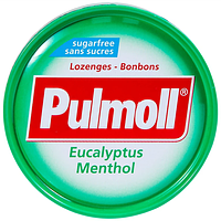 Kẹo Ngậm Không Đường Pulmoll Eucalyptus Menthol khuynh diệp, bạc hà (Hộp 45g)