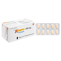 Viên nén Keppra 500mg GSK dùng trong điều trị các cơn động kinh cục bộ (6 vỉ x 10 viên)