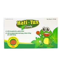 Hati-Tux candy hỗ trợ giảm ho viêm họng hộp 20 gói x 10 viên