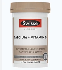 Swisse Ultiboost calcium + vitamin D bổ sung canxi và vitamin D hộp 90 viên