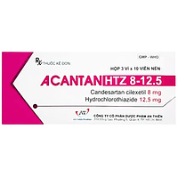 Thuốc Acantan HTZ 8-12.5 điều trị tăng huyết áp (Hộp 3 vỉ x 10 viên)