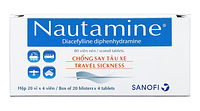 Nautamine Sanofi phòng ngừa và điều trị say tàu xe (Hộp 20 vỉ x 4 viên)