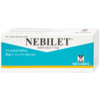 Viên nén Nebilet 5mg Menarini dùng để điều trị tăng huyết áp và suy tim mạn tính (1 vỉ x 14 viên)