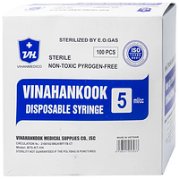 Vinahankook bơm tiêm 5ml/cc hộp 100 cái