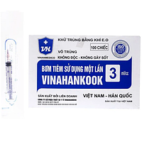 Vinahankook bơm tiêm 3ml/cc hộp 100 cái