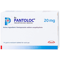 Pantoloc 20mg Takeda điều trị triệu chứng bệnh trào ngược dạ dày thực quản hộp 1 vỉ x 14 viên