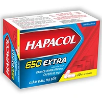 Hapacol 650mg điều trị đau đầu, đau nửa đầu, đau họng (10 vỉ x 10) viên nén