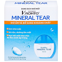 Dung dịch nhỏ mắt V.Rohto Mineral Tear 13ml giúp cung cấp độ ẩm và khoáng chất