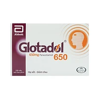 Glotadol 650mg giảm đau hạ sốt (hộp 10 vỉ x 10 ) viên nén bao phim 