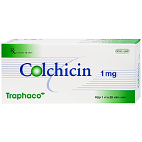 Colchicin 1mg Traphaco phòng tái phát viêm khớp do gút và điều trị dài ngày bệnh gút (hộp 20 viên)