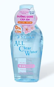 Senka nước tẩy trang Micellar dưỡng sáng không chứa dầu nhờn và không có chất tạo màu chai 230ml