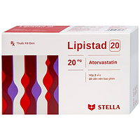 Viên nén Lipistad 20 Stella điều trị tăng cholesterol máu (3 vỉ x 10 viên)