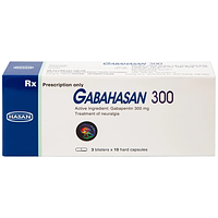 Gabahasan 300 điều trị hỗ trợ trong động kinh cục bộ, đau viêm dây thần kinh ngoại biên (Hộp 3 vỉ x 10 viên)