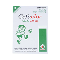 Cefaclor 125mg điều trị nhiễm khuẩn (Hộp 10 gói)