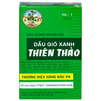 Dầu gió xanh Thiên Thảo 12ml dùng hỗ trợ trong trường hợp cảm, ho, sổ mũi, nhức đầu chai 12ml
