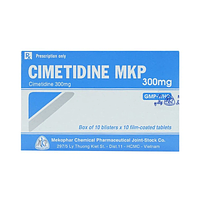 Cimetidine 300mg điều trị ngắn hạn loét dạ dày, tá tràng tiến triển (hộp 100 viên)