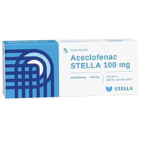 Thuốc Aceclofenac Stella 100mg được sử dụng để giảm đau và chống viêm trong trường hợp viêm xương khớp (5 vỉ x 10 viên)