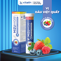 Viên Sủi MIZUHYDRO Bù Khoáng Vị Dâu Việt QuấtTuýp 20 viên