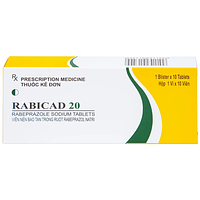 Rabicad 20mg điều trị viêm loét dạ dày, tá tràng (hộp 10 viên)