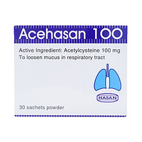 Thuốc bột Acehasan 100 Hasan giúp làm loãng đờm trong các bệnh phế quản - phổi cấp và mãn tính (30 gói)