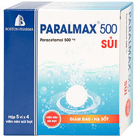 Viên sủi Effer-Paralmax 500 Boston giúp giảm đau từ nhẹ đến vừa, đau đầu, đau răng (5 vỉ x 4 viên)