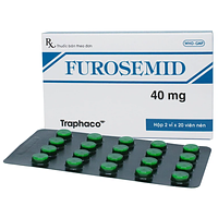 Furosemid 40mg Traphaco điều trị phù, tăng huyết áp nhẹ hay trung bình (Hộp 2 vỉ x 20 viên)