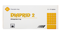 Diaprid 2 mg điều trị đái tháo đường tuýp 2 hộp 2 vỉ x 15 viên nén