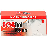 Sosdol Fort 50mg Ampharco là thuốc dùng để điều trị ngắn hạn đau bụng kinh nguyên phát (3 vỉ x 10 viên)