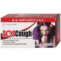 SOSCough Ampharco là thuốc dùng để điều trị ho khan và ho do kích ứng (3 vỉ x 10 viên)