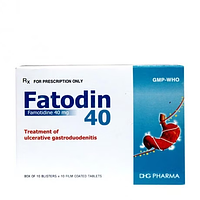  Fatodin 40mg trị viêm loét dạ dày, trào ngược dạ dày thực quản (hộp 100 viên)