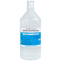 Natri Clorid 0.9% rửa vết thương hở và kín, súc miệng chai 1000ml