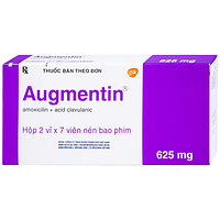 Augmentin 625mg kháng khuẩn hộp 14 viên nén