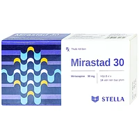 Viên nén Mirastad 30 Stella dùng để điều trị trầm cảm và duy trì cân bằng tinh thần (2 vỉ x 14 viên)