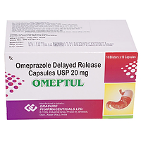 Omeptul 20mg Gracure điều trị trào ngược dịch dạ dày - thực quản, loét dạ dày tá tràng (10 vỉ x 10 viên)