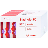 Stadnolol 50 Stella dùng để điều trị tăng huyết áp và đau thắt ngực mạn tính ổn định (10 vỉ x 10 viên)