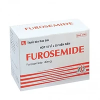 Furosemide 40mg Mekophar trị tăng huyết áp, phù, tăng calci huyết (Hộp 10 vỉ x 30 viên)