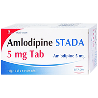 Amlodipine 5mg Tab điều trị tăng huyết áp, đau thắt ngực hộp 10 vỉ x 14 viên