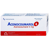 Acenocoumarol 4 SPM là thuốc dùng để điều trị và dự phòng bệnh nghẽn mạch (3 vỉ x 10 viên)