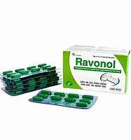 Ravonol trị cảm cúm, ho, viêm mũi ( Hộp 10 vỉ x 10) viên nén