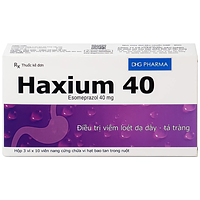 Haxium caps PLLT EC 40mg phòng và điều trị loét dạ dày do stress hộp 3 vỉ x 10 viên

