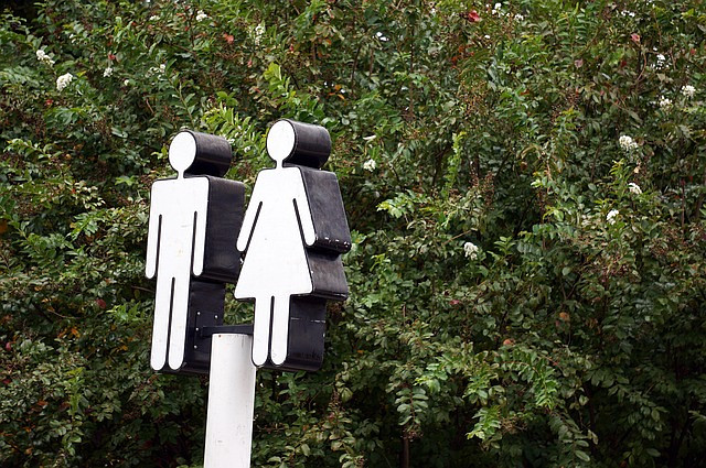 Free Restroom Sign photo and picture